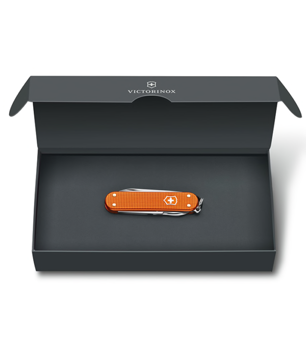 Coltello svizzero Victorinox Alox Cadet Limited 2021 arancione con scatola